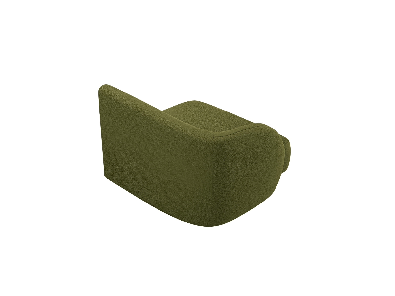 Miley Boucle Modul links 1 Sitzer in Dark Olive Green-Baloo präsentiert im Onlineshop von KAQTU Design AG. Modulares Sofa ist von Micadoni
