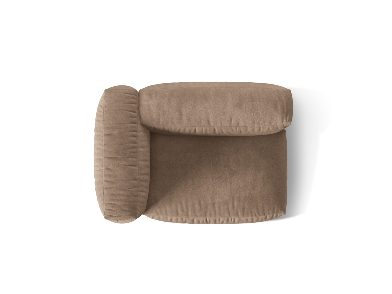Eleganter linker 1-Sitzer Martina Modul von Micadoni, aus hochwertigem Velours, ideal für moderne und individuelle Wohnkonzepte.