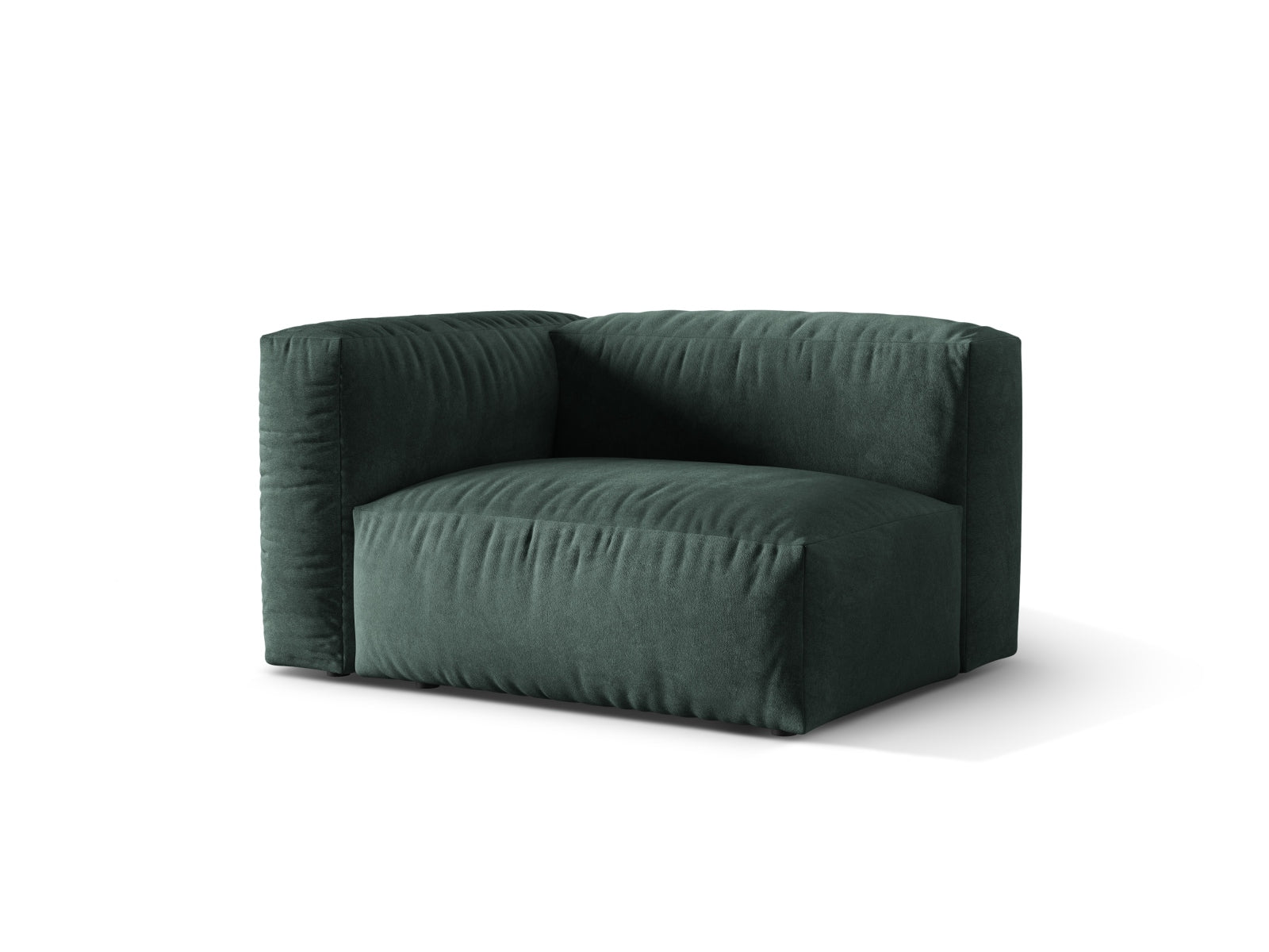 Elegantes Martina Modul links 1 Sitzer in Petrol-Vogue, Teil des modularen Sofas von Micadoni, ideal für stilvolle Wohnräume.