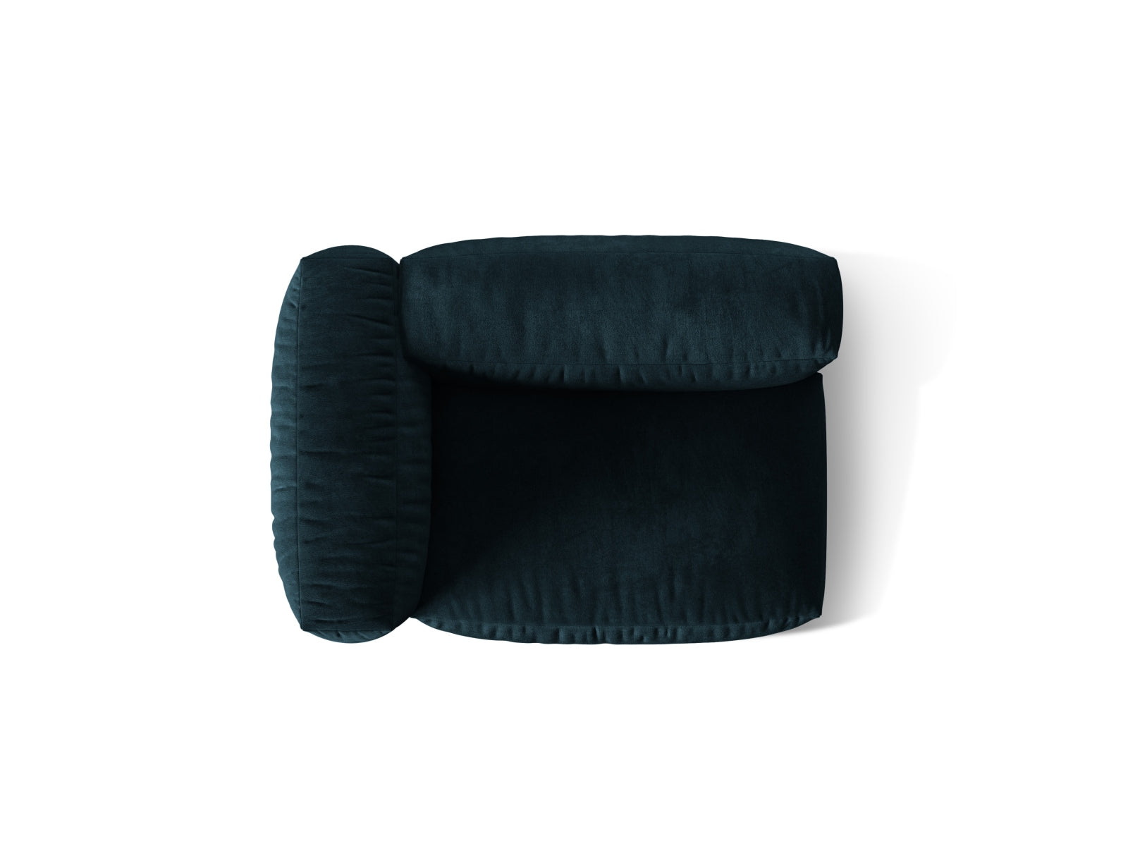 Eleganter linker 1-Sitzer Martina Modul in trendigem Petrol, ideal für stilvolle Wohnräume und entspannende Momente.