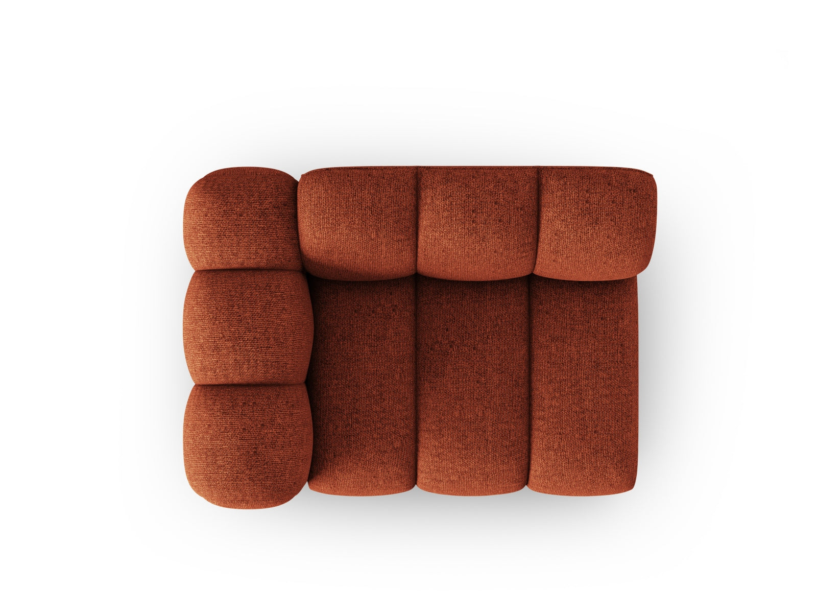 Lupine Modul links 1 Sitzer in Terracotta präsentiert im Onlineshop von KAQTU Design AG. Modulares Sofa ist von Micadoni