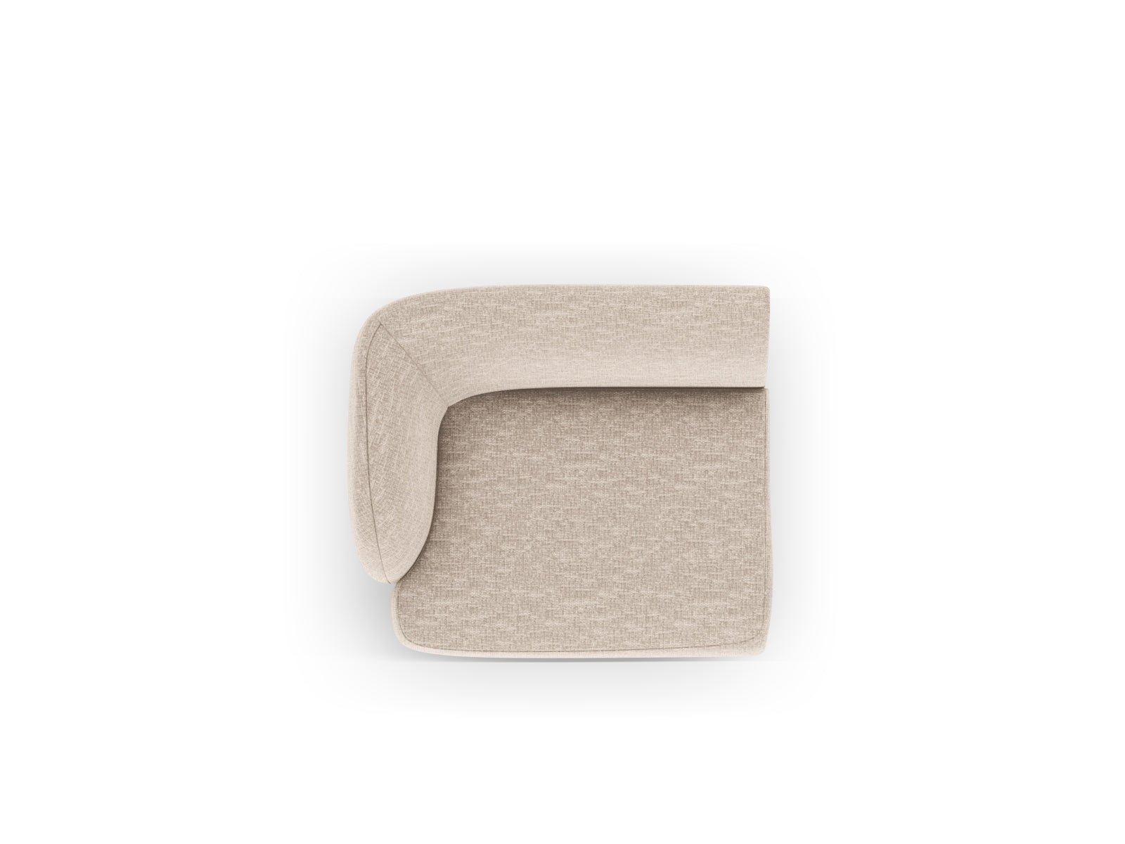 Beige 1-Sitzer-Modul von Micadoni, linksseitig, stilvolles und zeitgemäßes Design, perfekt für kreative Raumgestaltungen im Miley Sofa-System.