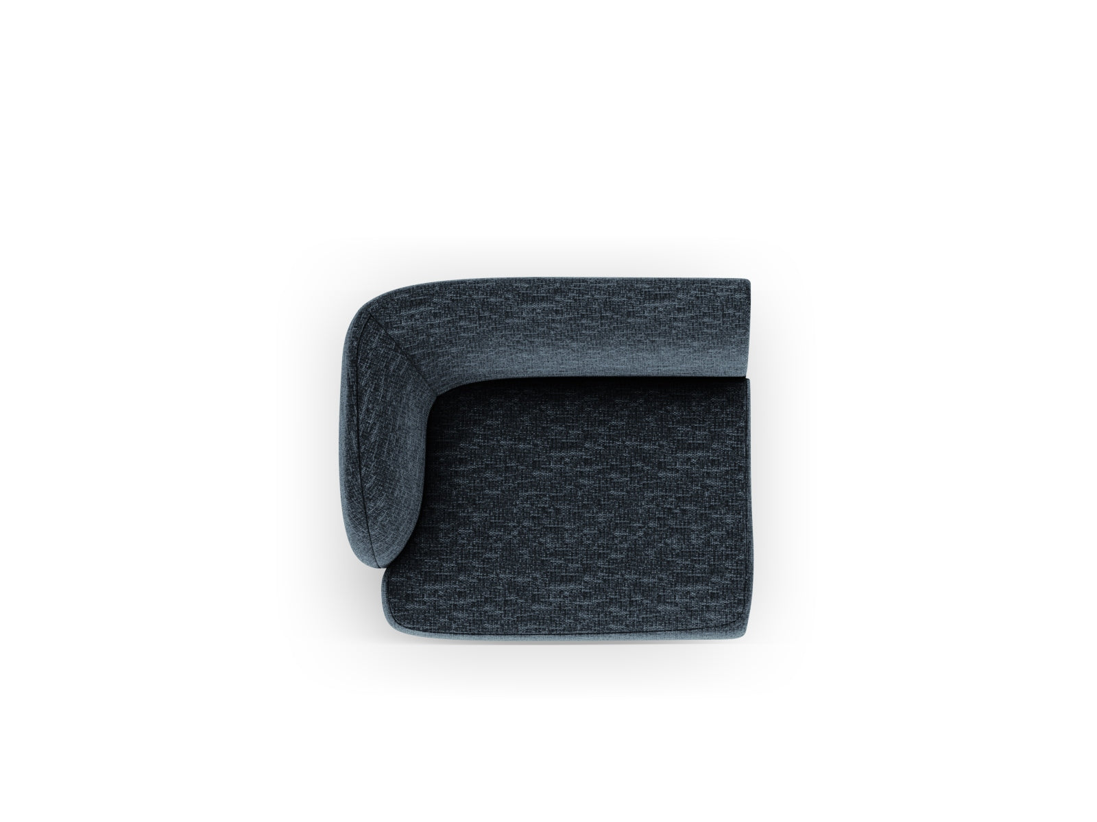 Eleganter linker 1-Sitzer des Miley Moduls in Royal Blue-Haga, ideal für kreative Wohnräume und flexible Sofa-Designs.
