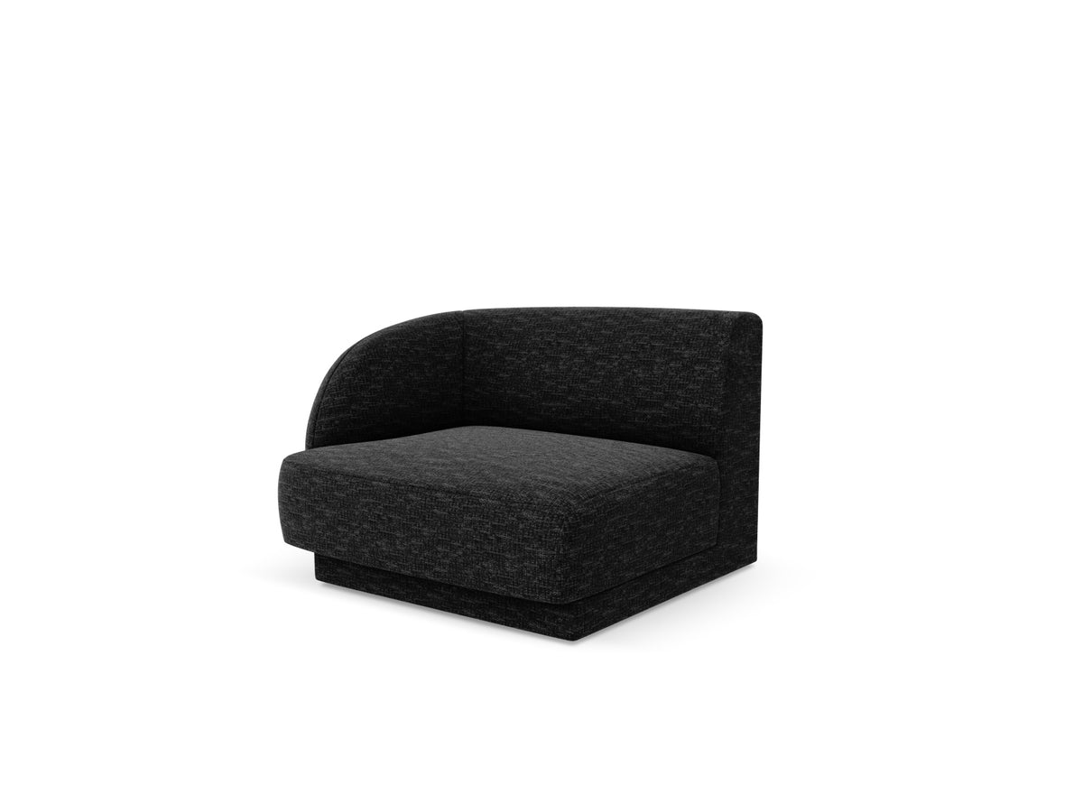 Miley Modul links 1 Sitzer in Black-Haga präsentiert im Onlineshop von KAQTU Design AG. Modulares Sofa ist von Micadoni