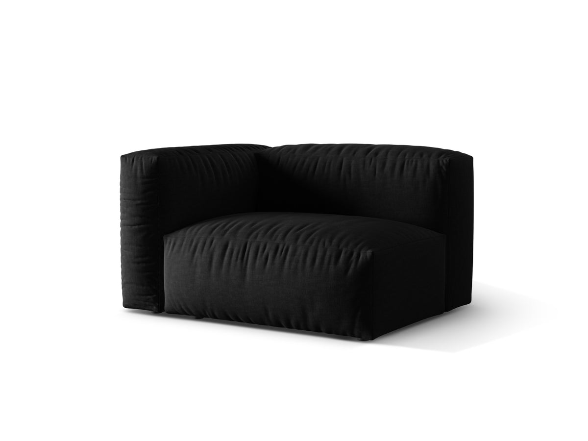 Martina Modul links 1 Sitzer in Black-Boston präsentiert im Onlineshop von KAQTU Design AG. Modulares Sofa ist von Micadoni