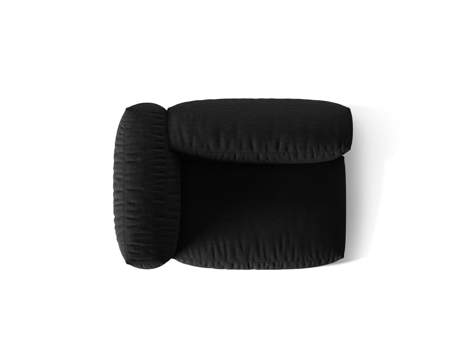 Eleganter 1-Sitzer im Martina-Modul-Design von Micadoni, ideal für stilvolle Wohnräume. Farbe: Black-Boston.