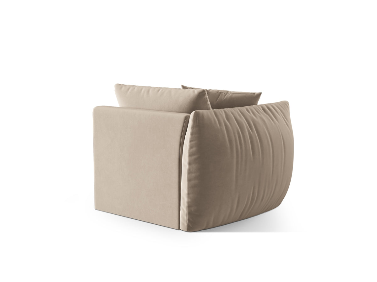 Chris Velour Modul links 1 Sitzer in Ecru-Casino präsentiert im Onlineshop von KAQTU Design AG. Modulares Sofa ist von Micadoni