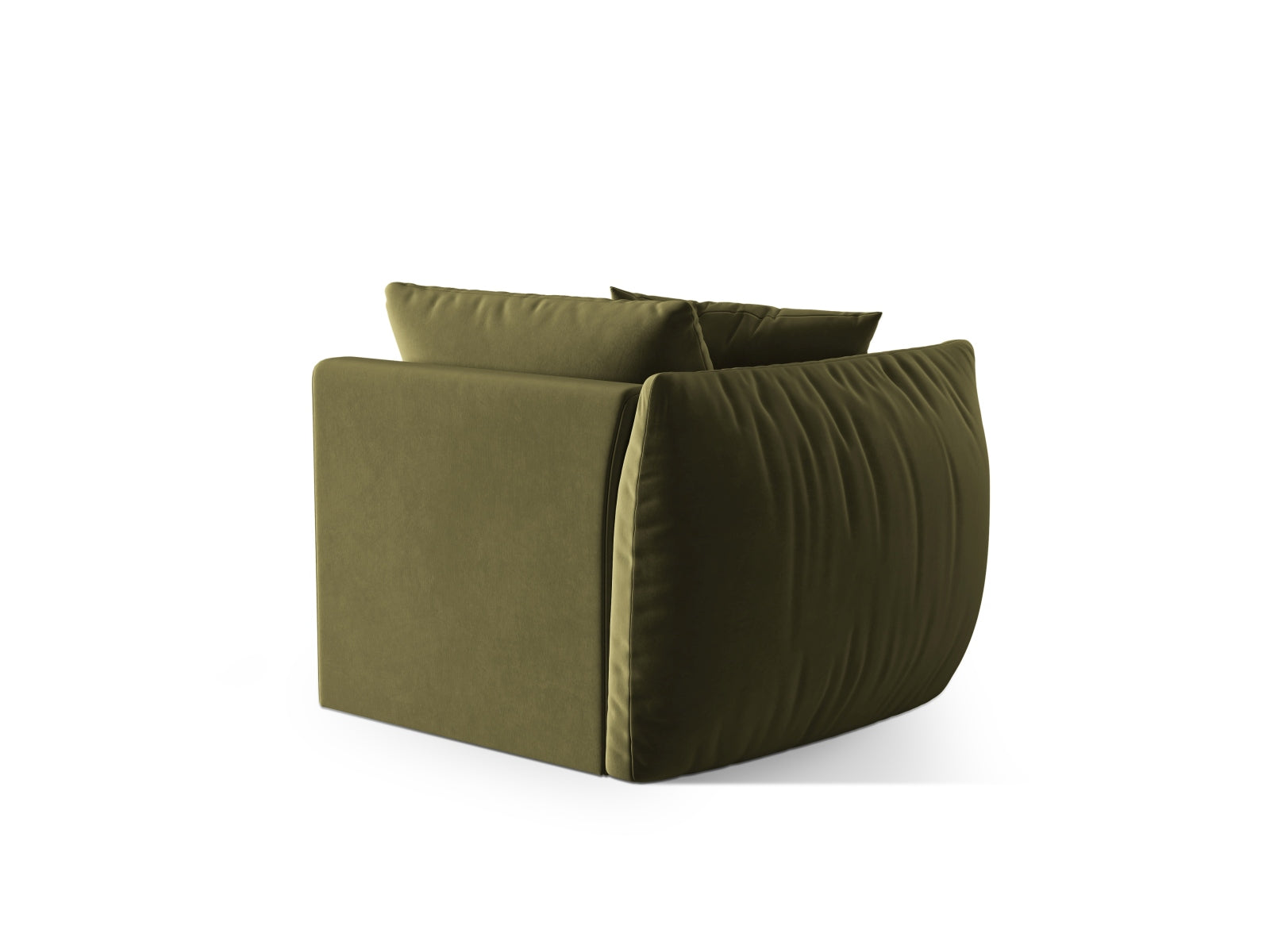 Stylischer Chris Velour Modul links 1 Sitzer in zartem Hellgrün, perfekt für moderne Wohnkonzepte und gemütliche Sitzgelegenheiten.