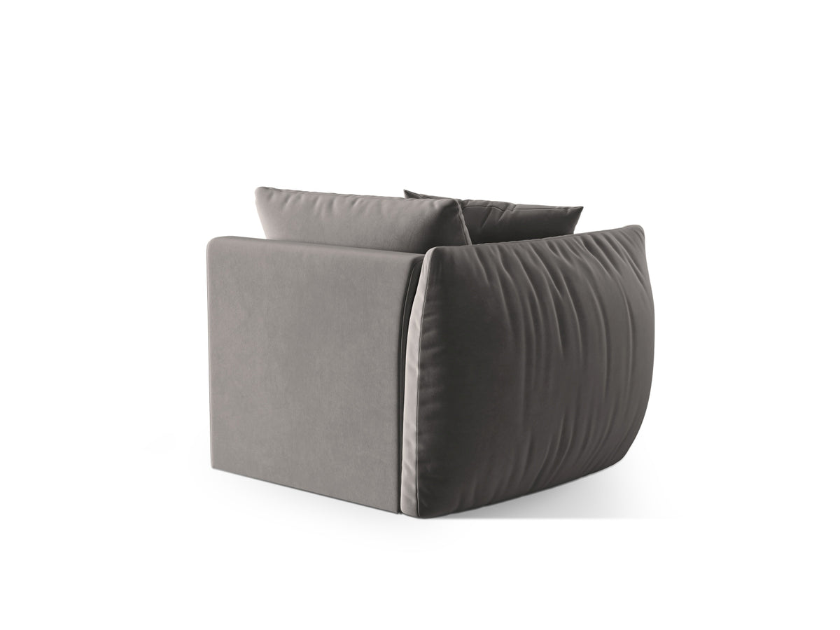 Chris Velour Modul links 1 Sitzer in Grey-Casino präsentiert im Onlineshop von KAQTU Design AG. Modulares Sofa ist von Micadoni