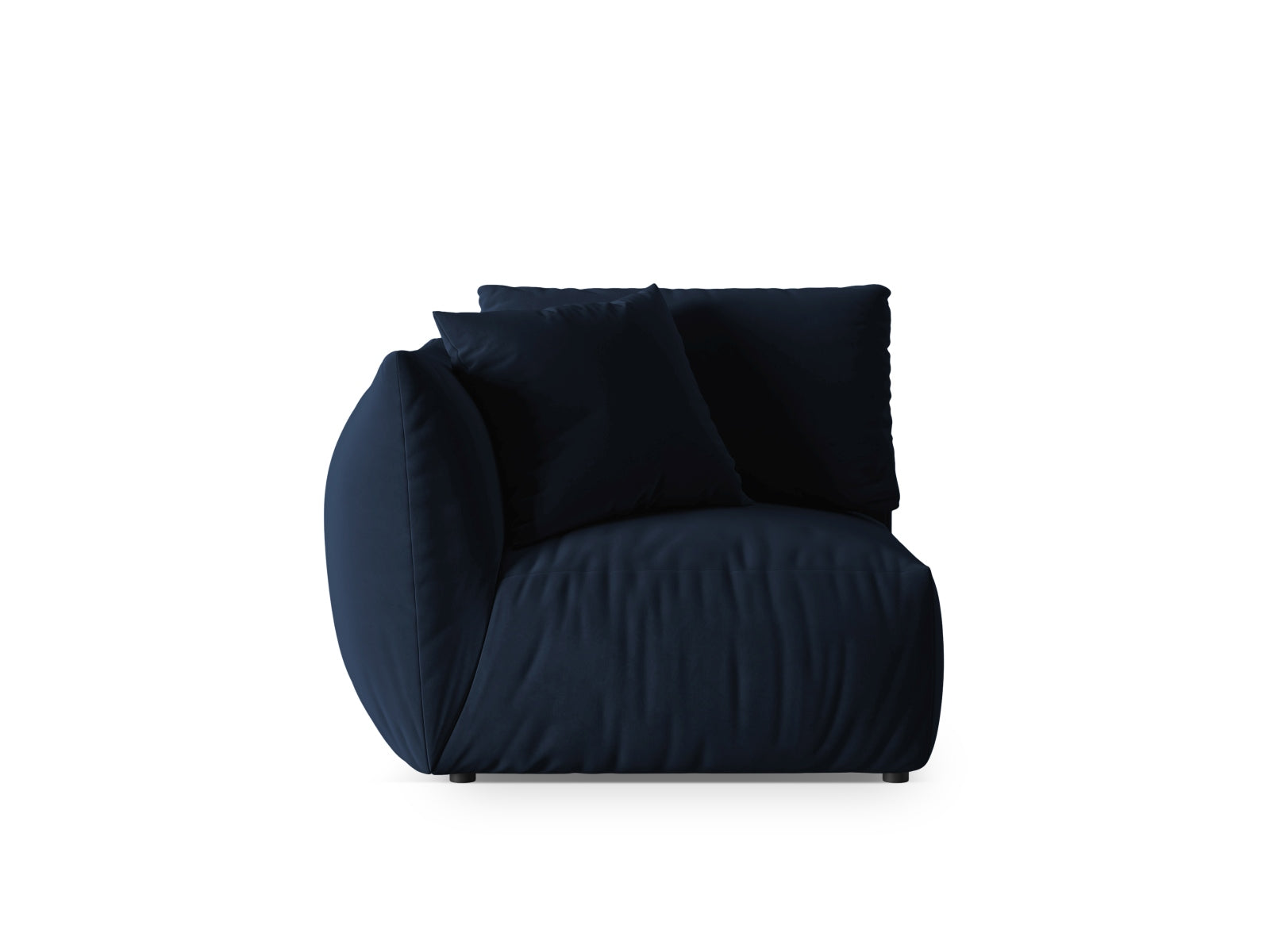 Chris Velour Modul links 1 Sitzer in Royal Blue präsentiert im Onlineshop von KAQTU Design AG. Modulares Sofa ist von Micadoni