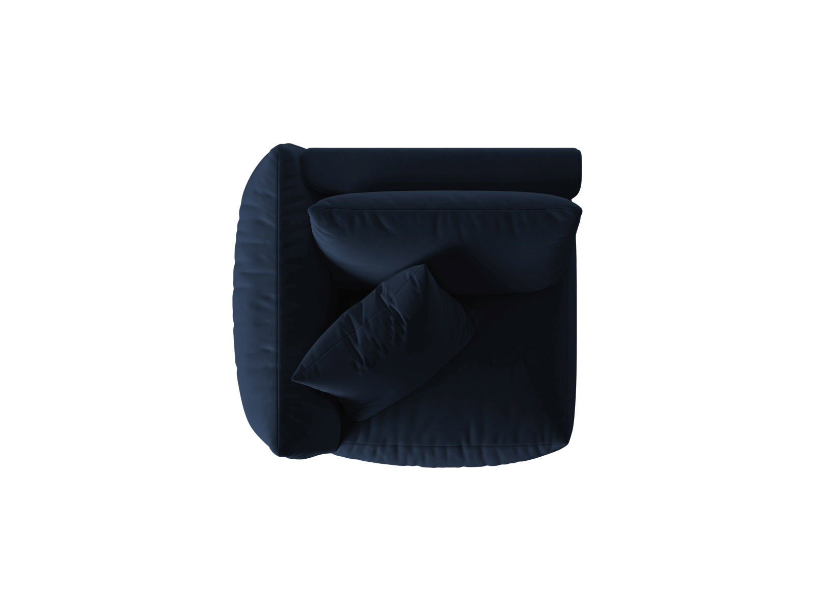 Eleganter Chris Velour Modul links 1 Sitzer in Royal Blue-Casino, ideal für kreative Wohnräume und stilvolle Einrichtungslösungen.