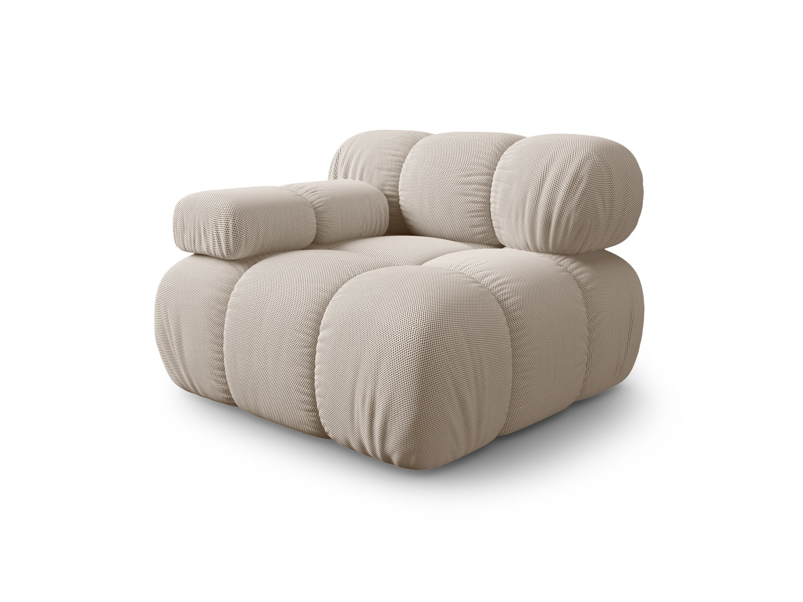 Elegantes Bellis Modul links 1 Sitzer in sanftem Beige, ideal für individuelle Sofa-Gestaltung im modernen Wohnraum.
