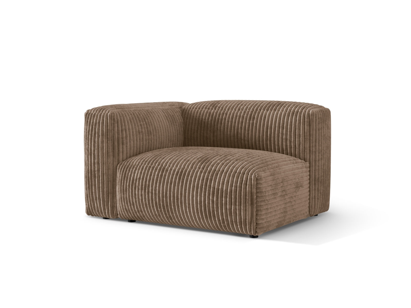 Eleganter 1-Sitzer Martina Modul links in Acorn-Tilia, ideal für individuelles Wohndesign. Teil der modularen Sofaserie von Micadoni.