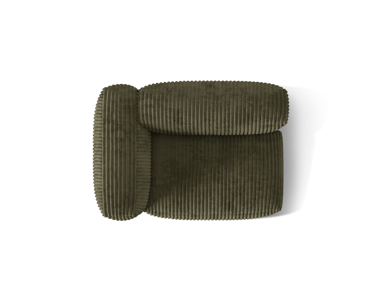 Eleganter linker 1-Sitzer Martina Modul in Moss Green-Tilia, ideal für stilvolle Wohnkonzepte und individuelle Einrichtungsideen.