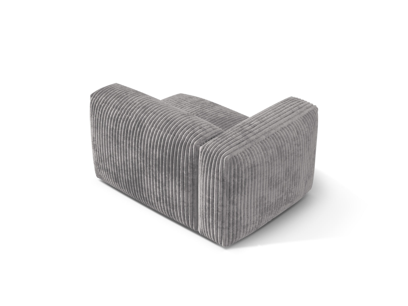Stylischer linker 1-Sitzer Martina Modul in zartem Light Grey-Tilia, perfekt für kreative Raumgestaltungen und modernes Interieur.