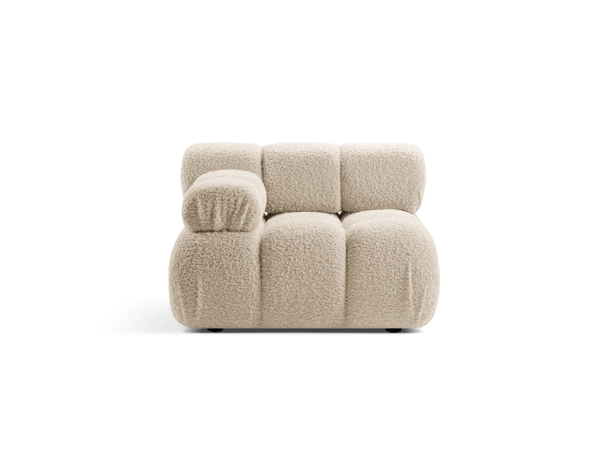 Bellis Boucle Modul links 1 Sitzer in Light Beige-Rolf präsentiert im Onlineshop von KAQTU Design AG. Modulares Sofa ist von Micadoni