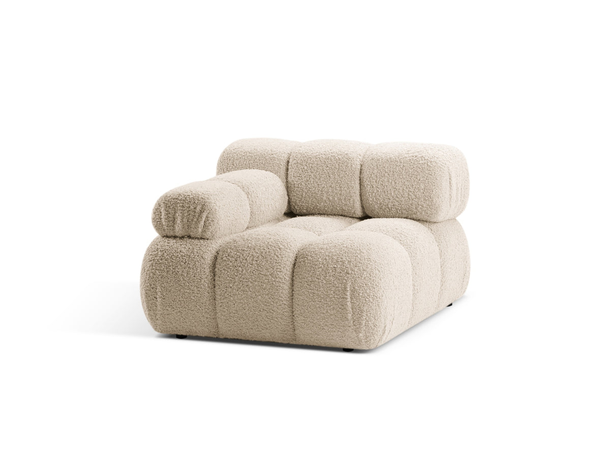 Bellis Boucle Modul links 1 Sitzer in Light Beige-Rolf präsentiert im Onlineshop von KAQTU Design AG. Modulares Sofa ist von Micadoni