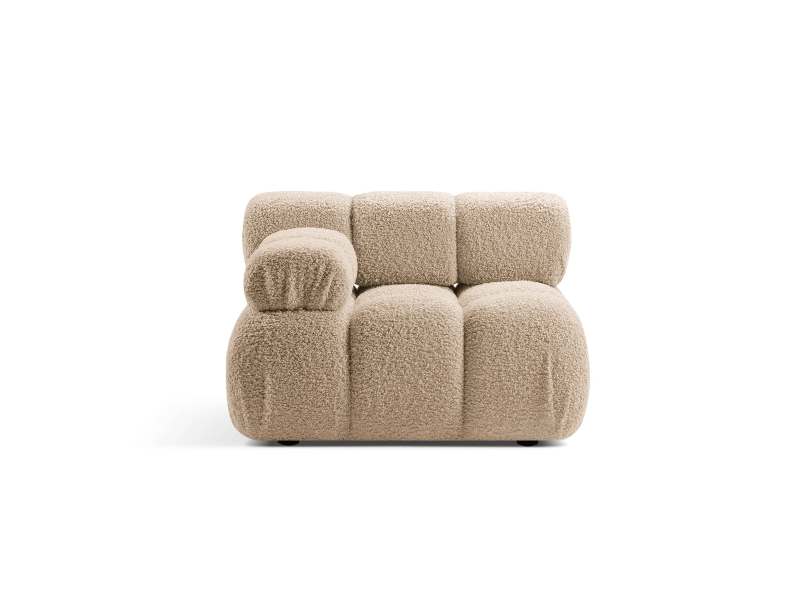 Bellis Boucle Modul links 1 Sitzer in Sand präsentiert im Onlineshop von KAQTU Design AG. Modulares Sofa ist von Micadoni