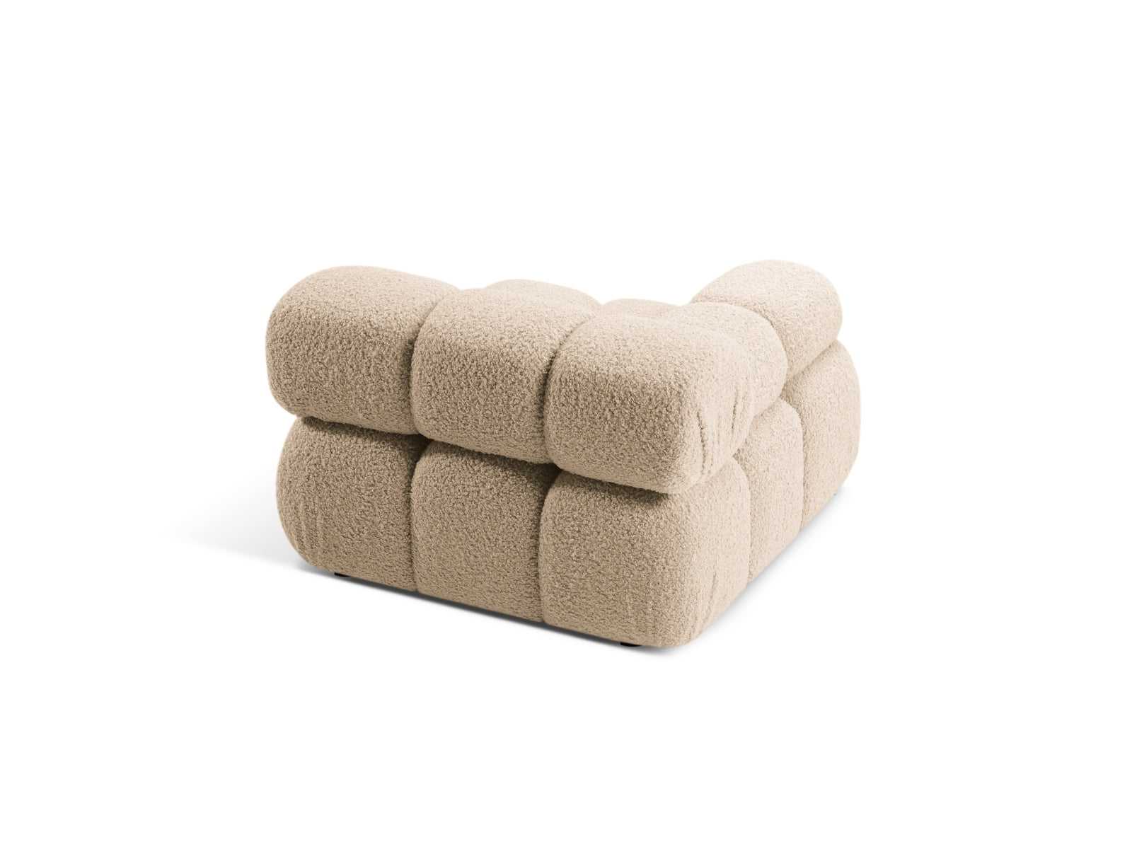 Erleben Sie den Bellis Boucle Modul links 1 Sitzer von Micadoni – stilvoller Sessel, der modernes Design und optimalen Komfort perfekt kombiniert.