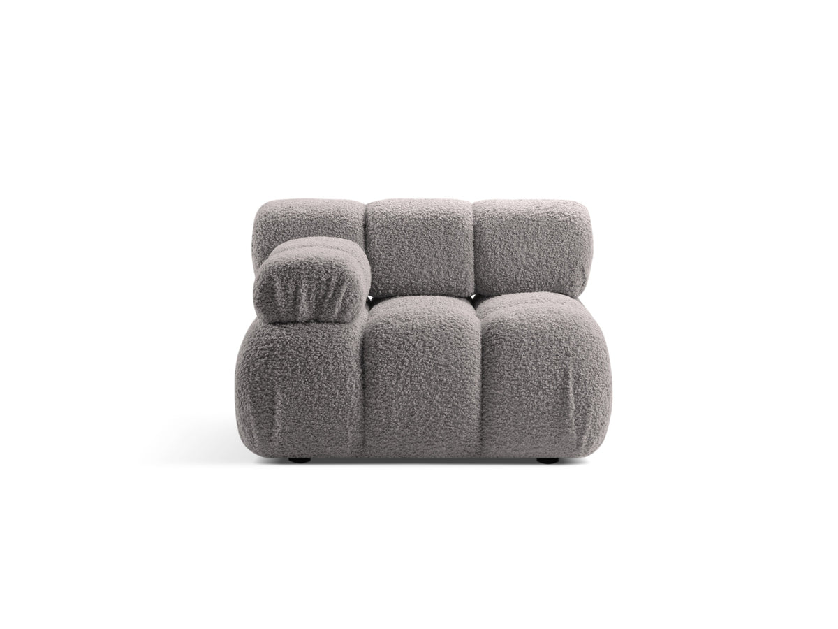 Bellis Boucle Modul links 1 Sitzer in Light Grey-Rolf präsentiert im Onlineshop von KAQTU Design AG. Modulares Sofa ist von Micadoni