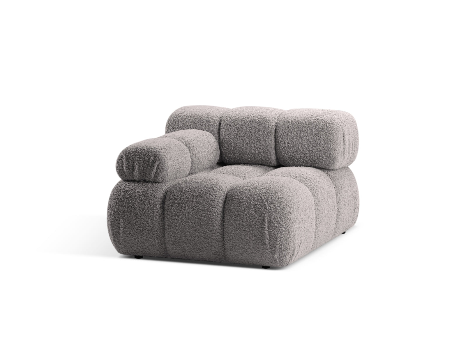 Entdecken Sie den Bellis Boucle Modul links 1 Sitzer von Micadoni – ein eleganter Sessel, der modernes Design mit höchstem Sitzkomfort vereint.