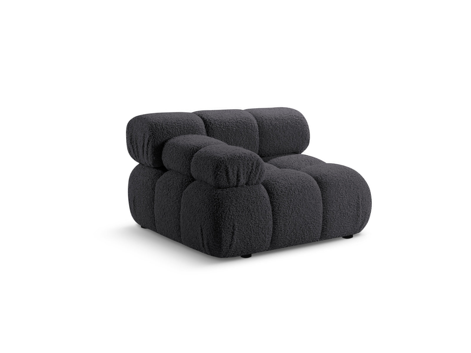 Erleben Sie den Bellis Boucle Modul links 1 Sitzer von Micadoni – stilvoller Sessel, der modernes Design und optimalen Komfort perfekt kombiniert.