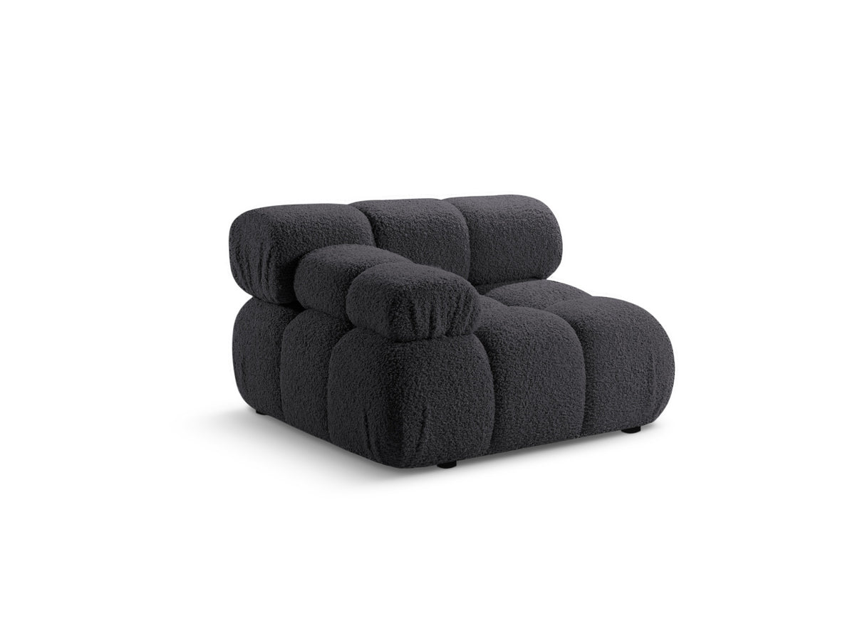 Bellis Boucle Modul links 1 Sitzer in Graphite-Rolf präsentiert im Onlineshop von KAQTU Design AG. Modulares Sofa ist von Micadoni