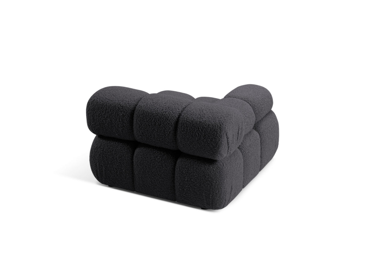 Bellis Boucle Modul links 1 Sitzer in Graphite-Rolf präsentiert im Onlineshop von KAQTU Design AG. Modulares Sofa ist von Micadoni