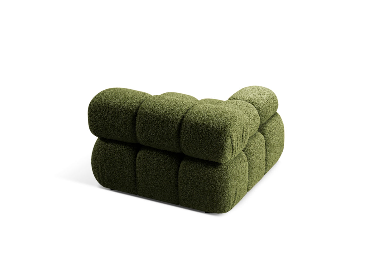 Bellis Boucle Modul links 1 Sitzer in Green-Rolf präsentiert im Onlineshop von KAQTU Design AG. Modulares Sofa ist von Micadoni