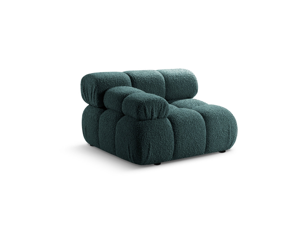 Bellis Boucle Modul links 1 Sitzer in Petrol-Rolf präsentiert im Onlineshop von KAQTU Design AG. Modulares Sofa ist von Micadoni