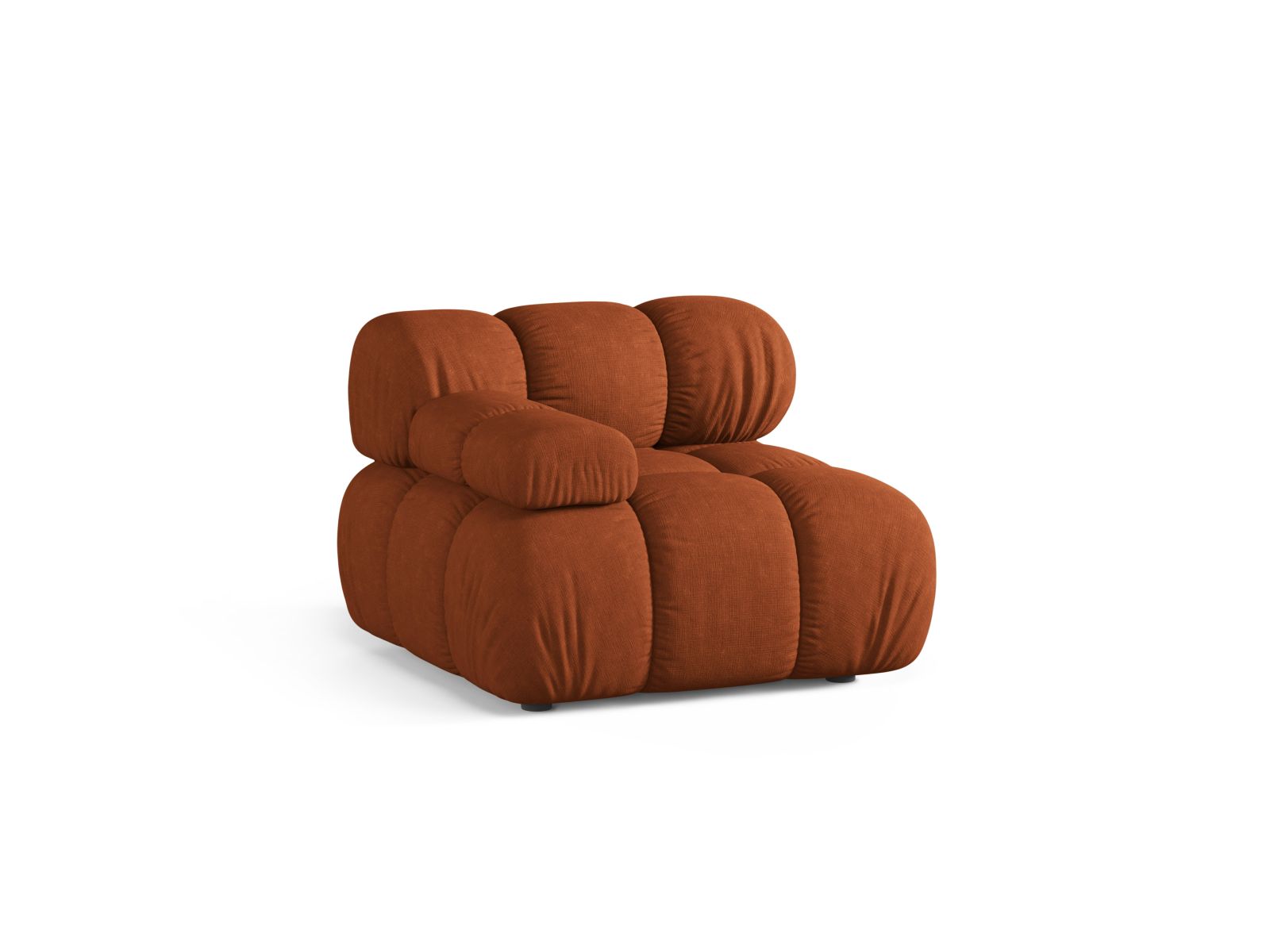 Elegantes 1-Sitzer Modul links Bellis in warmem Brick-Liberty, ideal für individuelle Sofa-Gestaltung im modernen Wohnraum.
