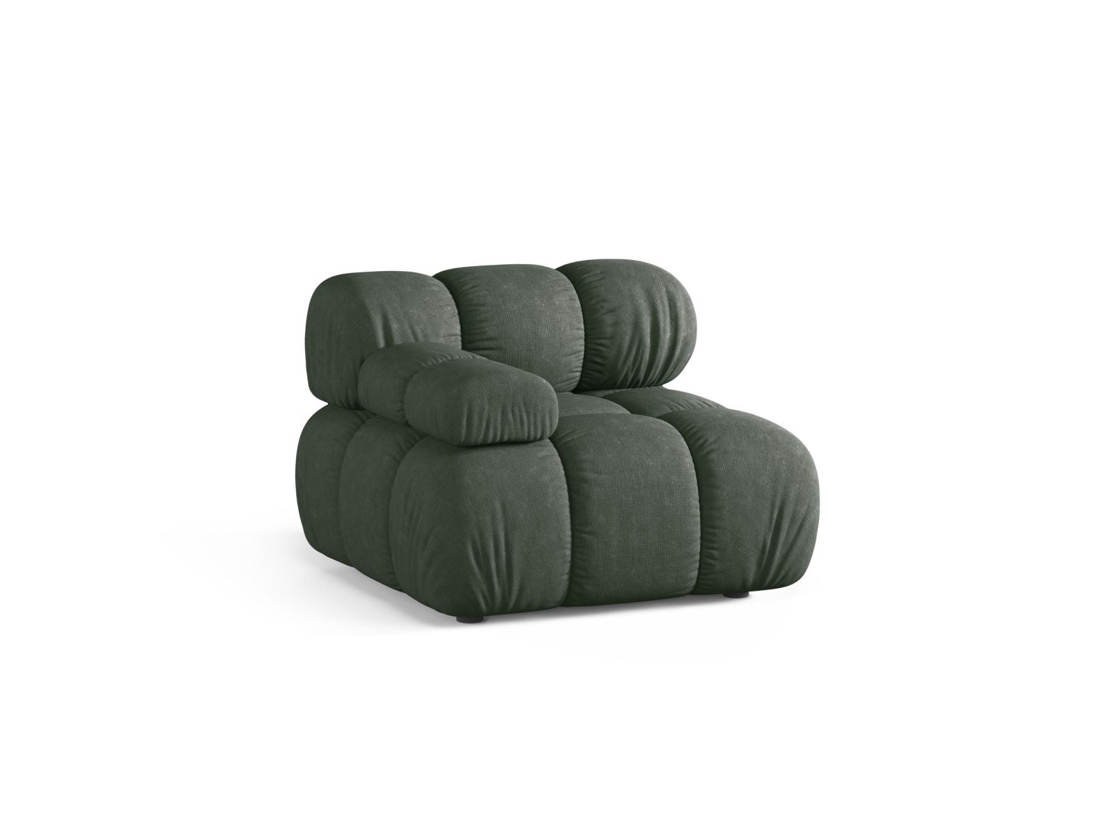Elegantes 1-Sitzer Modul links Bellis in Moss Green-Liberty, ideal für individuelle Wohnkonzepte und stilvolle Einrichtung.