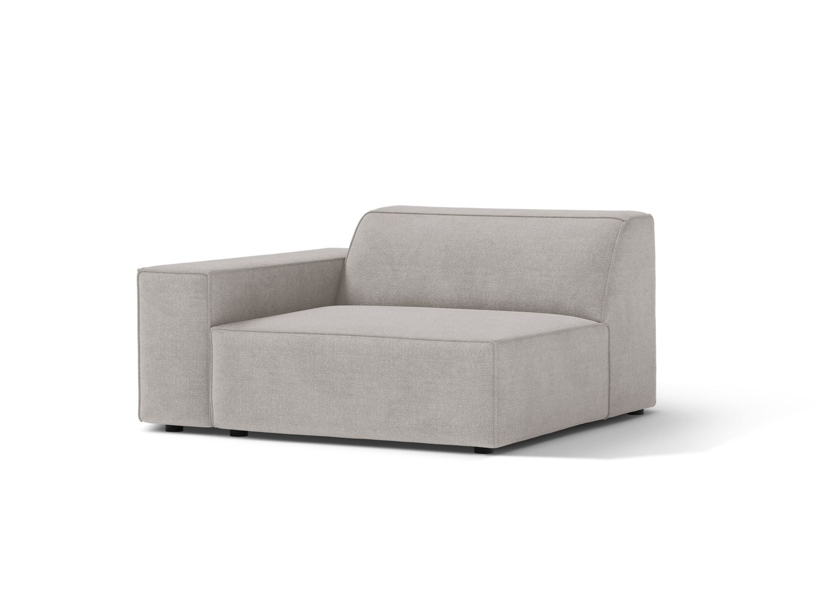 Elegantes 1-Sitzer Modul Jodie in dezentem Grau, ideal für individuelle Sofa-Kombinationen in modernen Wohnräumen.