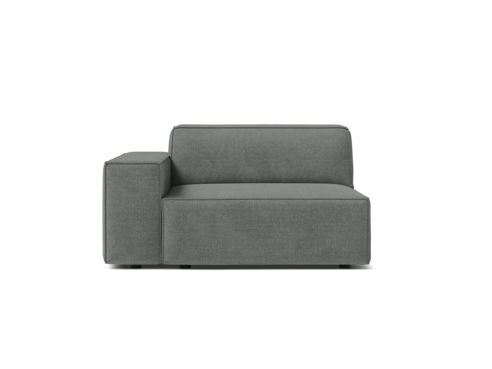 Stylisches 1-Sitzer Modul Jodie in modernem Grau, perfekt für individuelle Sofa-Layouts und moderne Wohnkonzepte von Micadoni.