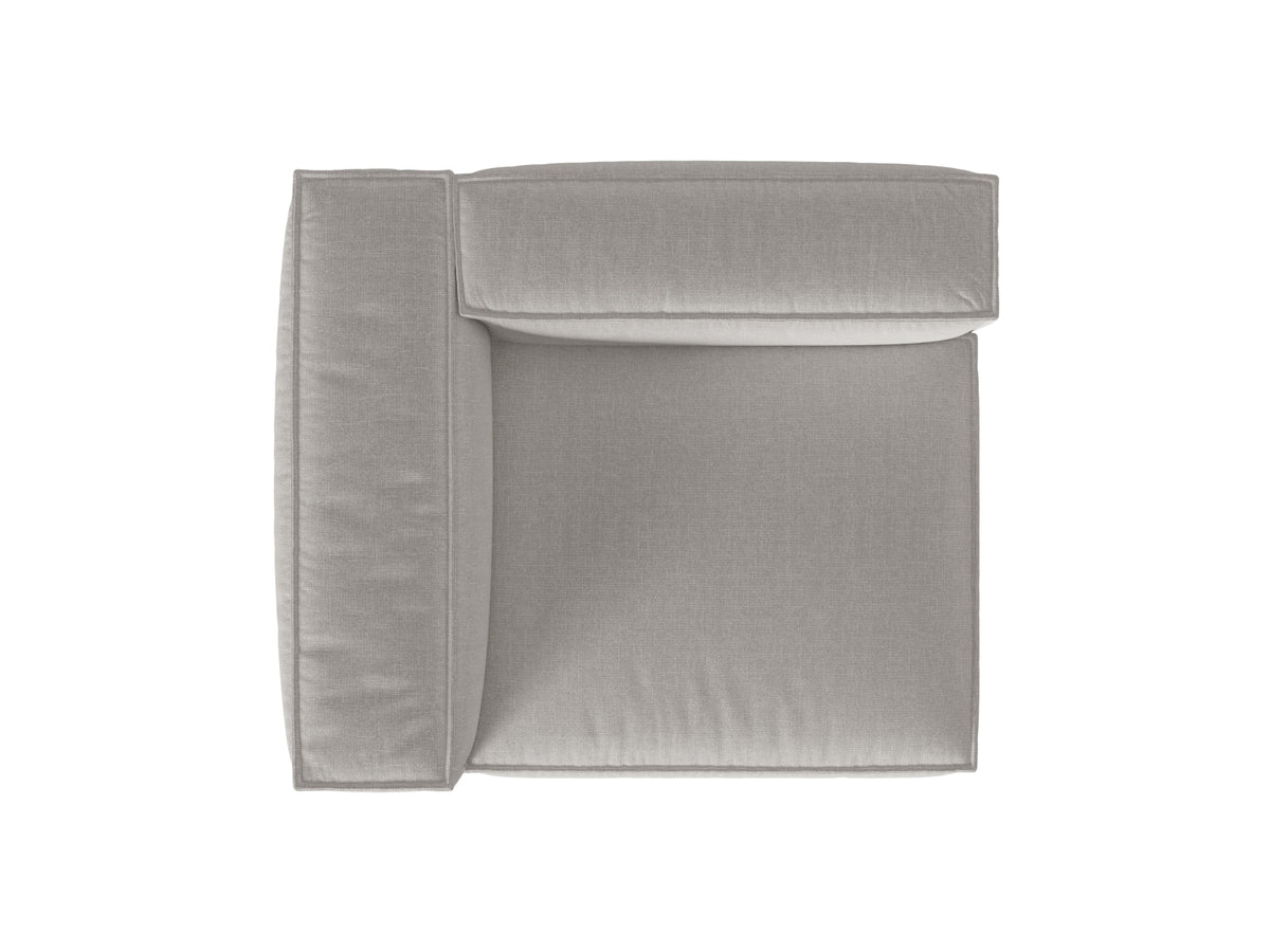 1-Sitzer Modulares Sofa links Nuria in Light Grey-Liberty präsentiert im Onlineshop von KAQTU Design AG. Modulares Sofa ist von Micadoni
