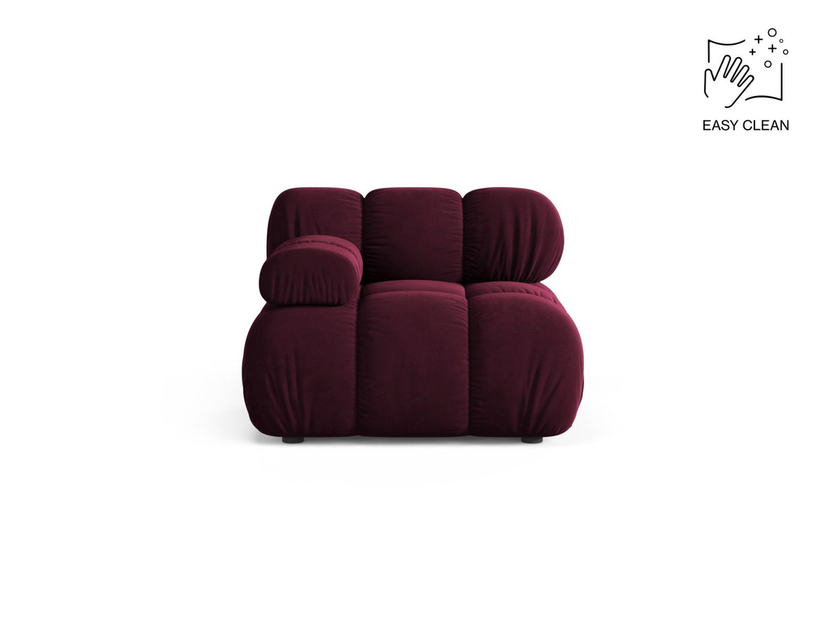 1-Sitzer Modul links Bellis in Burgundy-Venus präsentiert im Onlineshop von KAQTU Design AG. Modulares Sofa ist von Micadoni