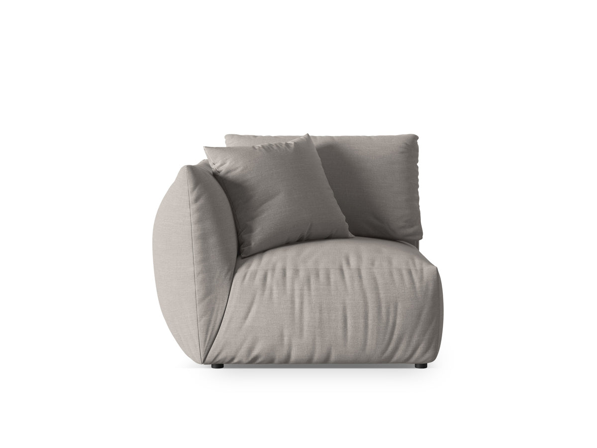 Chris Modul links 1 Sitzer in Natural-LINS präsentiert im Onlineshop von KAQTU Design AG. Modulares Sofa ist von Micadoni