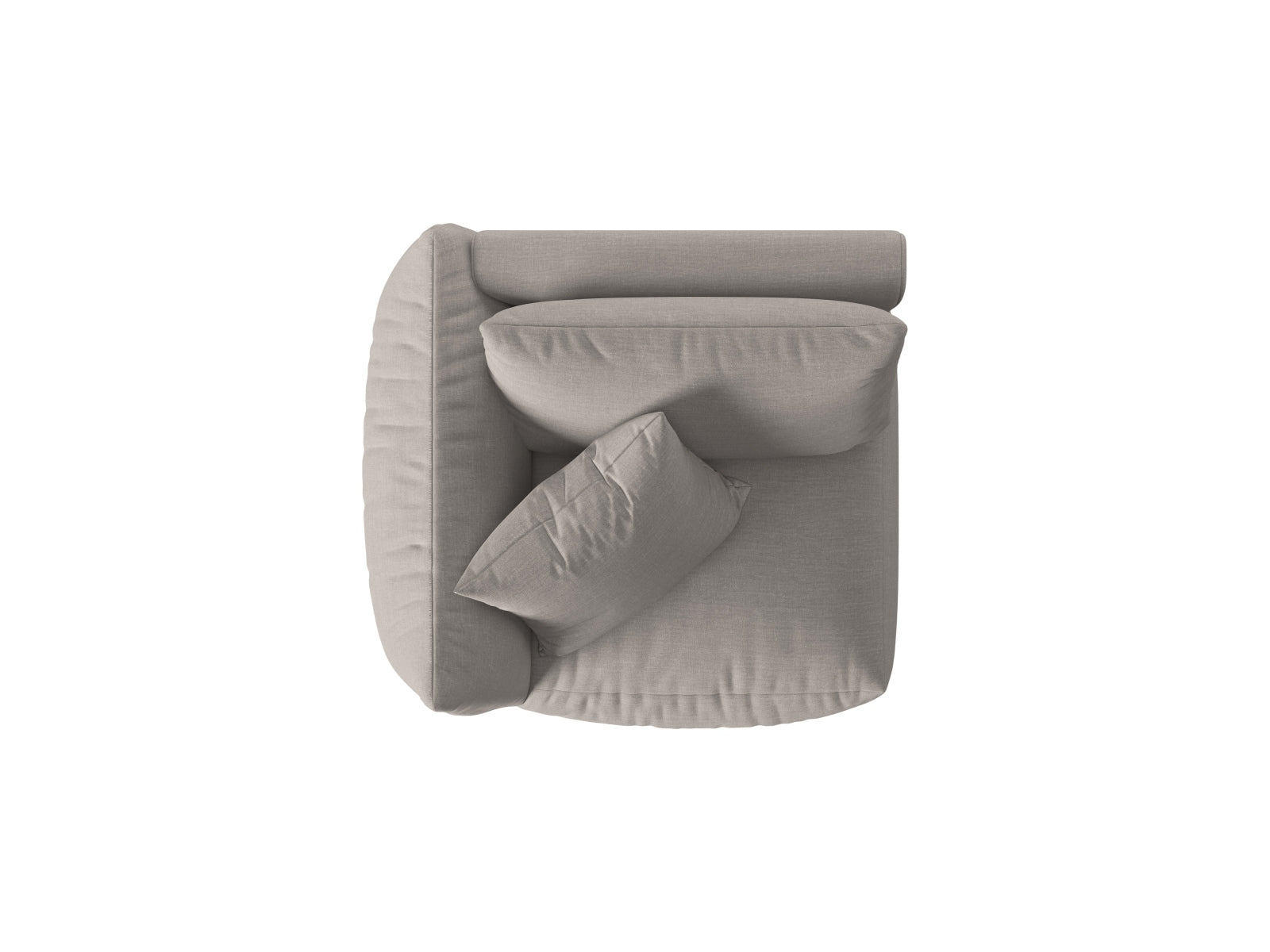 Chris Modul links 1 Sitzer in Natural-LINS präsentiert im Onlineshop von KAQTU Design AG. Modulares Sofa ist von Micadoni