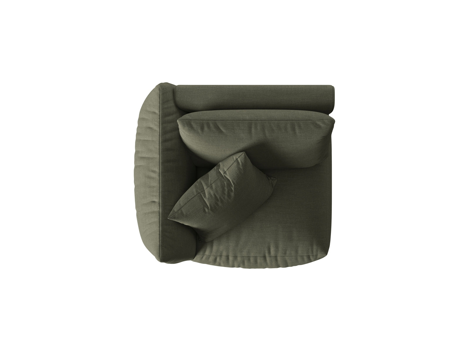 Chris Modul links 1 Sitzer in Muted Blue-LINS präsentiert im Onlineshop von KAQTU Design AG. Modulares Sofa ist von Micadoni