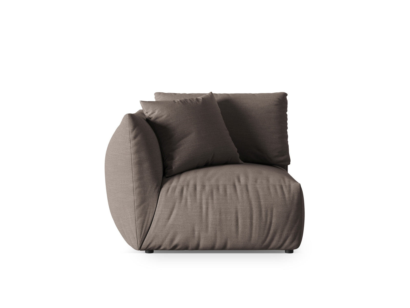 Chris Modul links 1 Sitzer in Warm grey-LINS präsentiert im Onlineshop von KAQTU Design AG. Modulares Sofa ist von Micadoni
