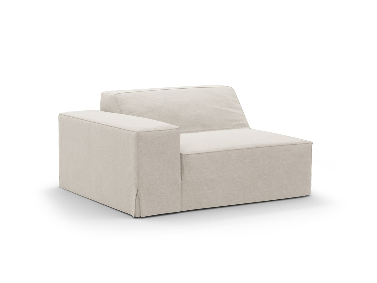 Jodie Modul links 1 Sitzer mit abnehmbaren Bezug in Natural-LINS präsentiert im Onlineshop von KAQTU Design AG. Modulares Sofa ist von Micadoni