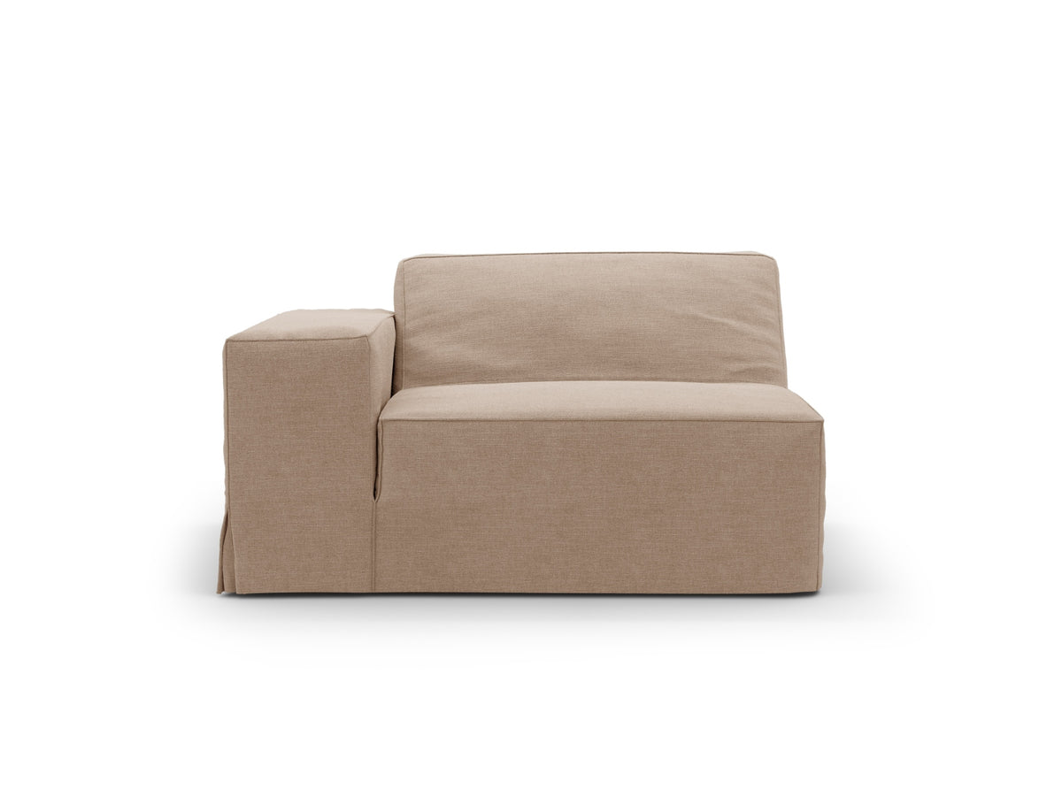 Jodie Modul links 1 Sitzer mit abnehmbaren Bezug in Sand-LINS präsentiert im Onlineshop von KAQTU Design AG. Modulares Sofa ist von Micadoni