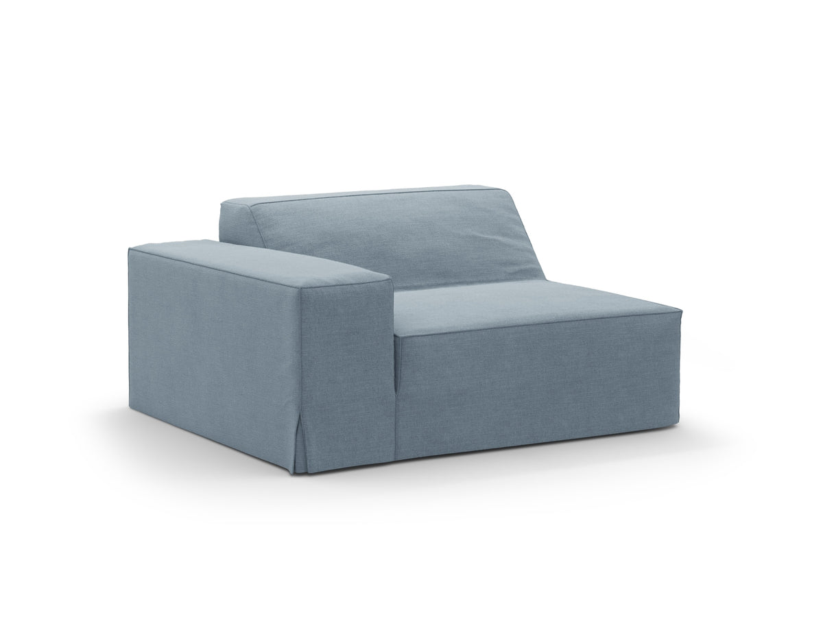 Jodie Modul links 1 Sitzer mit abnehmbaren Bezug in Muted Blue-LINS präsentiert im Onlineshop von KAQTU Design AG. Modulares Sofa ist von Micadoni
