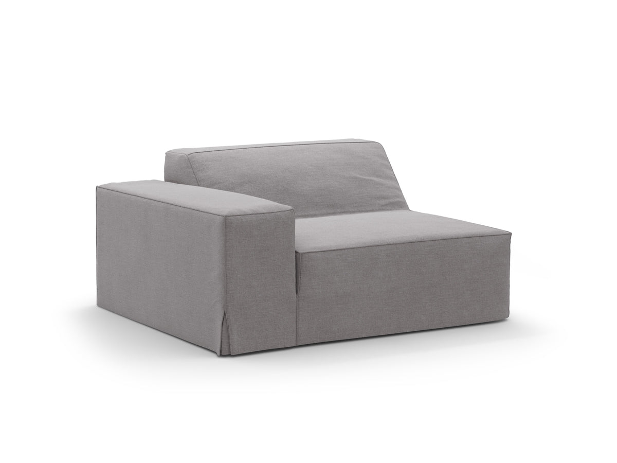 Jodie Modul links 1 Sitzer mit abnehmbaren Bezug in Warm grey-LINS präsentiert im Onlineshop von KAQTU Design AG. Modulares Sofa ist von Micadoni