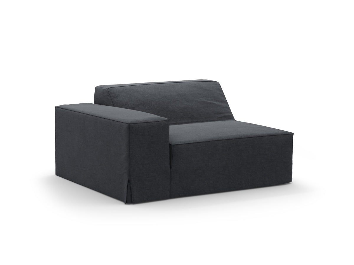 Jodie Modul links 1 Sitzer mit abnehmbaren Bezug in Grey und Blue-LINS präsentiert im Onlineshop von KAQTU Design AG. Modulares Sofa ist von Micadoni
