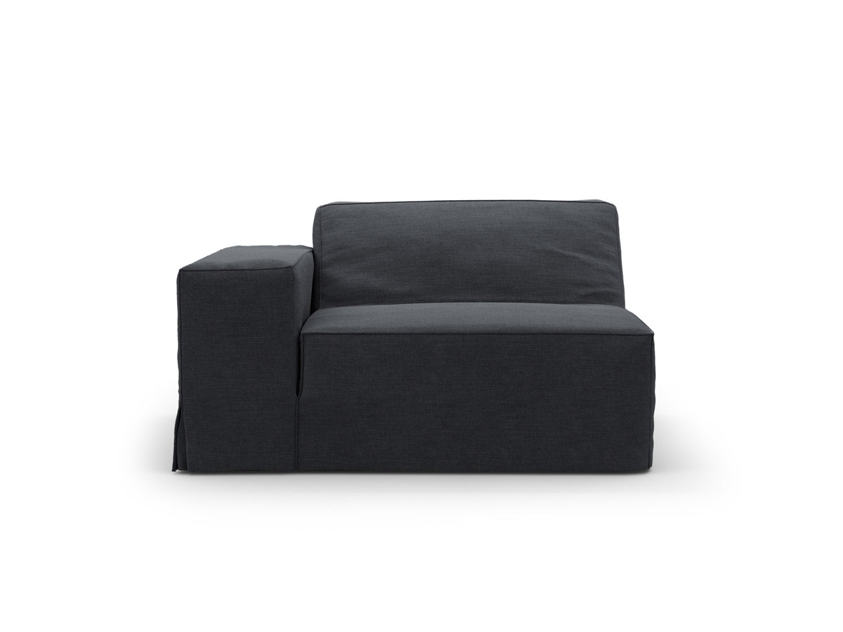 Jodie Modul links 1 Sitzer mit abnehmbaren Bezug in Grey und Blue-LINS präsentiert im Onlineshop von KAQTU Design AG. Modulares Sofa ist von Micadoni