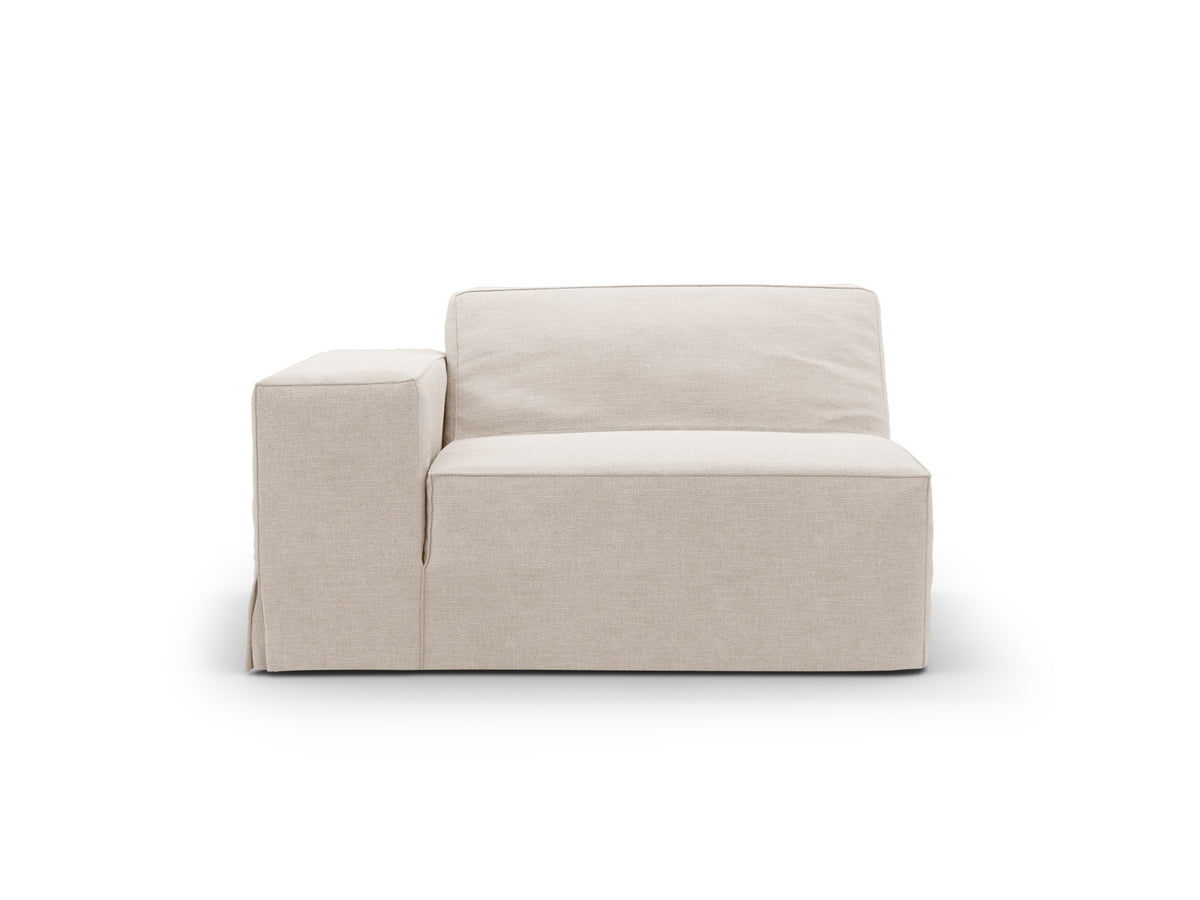 Jodie Modul links 1 Sitzer mit abnehmbaren Bezug in Beige-LINS präsentiert im Onlineshop von KAQTU Design AG. Modulares Sofa ist von Micadoni