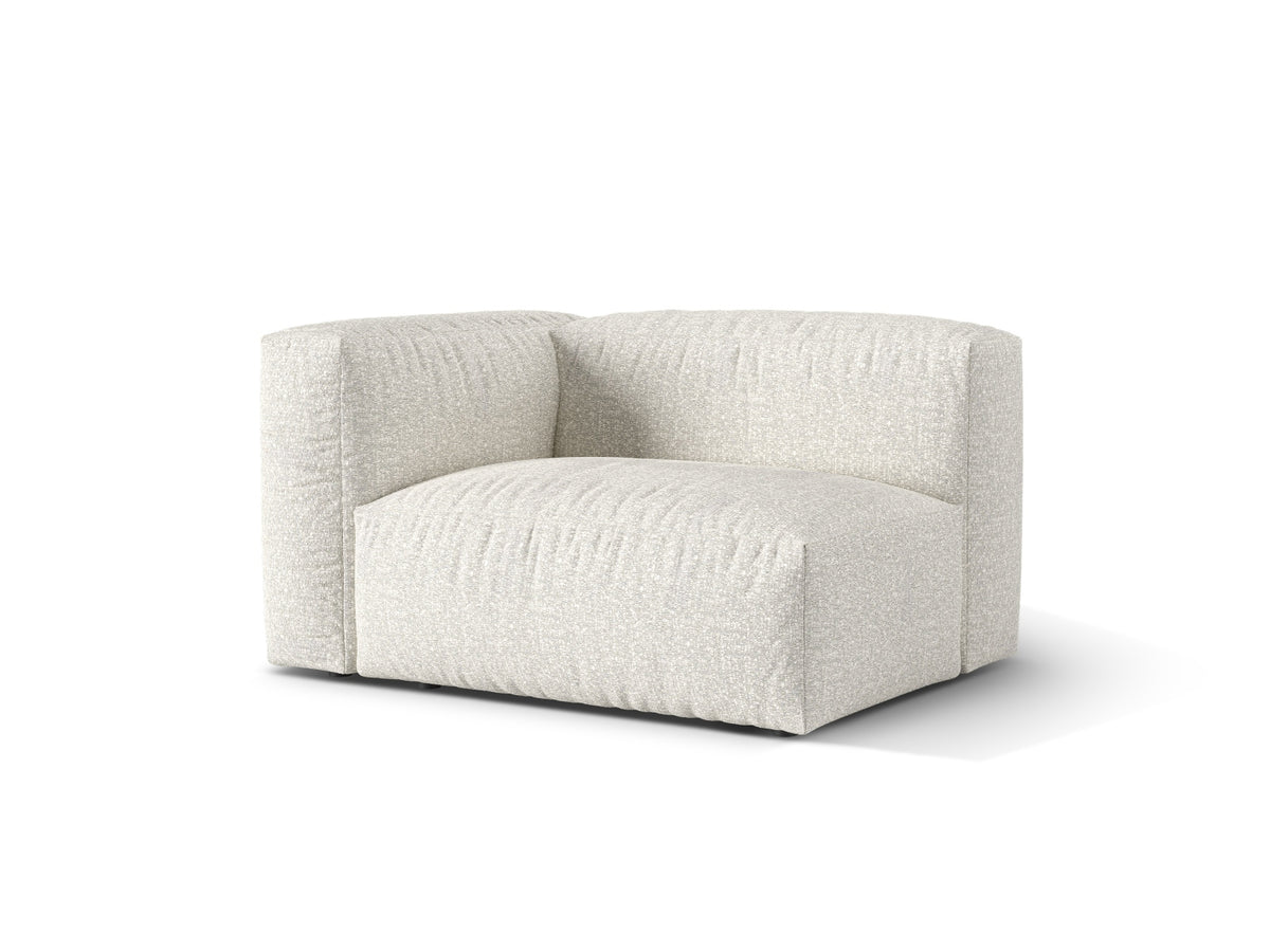 1-Sitzer Sofa Martina Wide links in Grey Beige Melange-Monet präsentiert im Onlineshop von KAQTU Design AG. Modulares Sofa ist von Micadoni