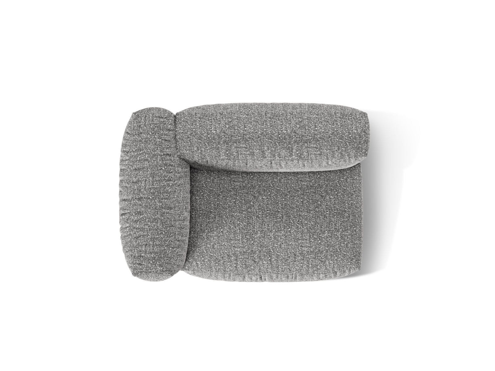 Stylisches 1-Sitzer Sofa Martina Wide links in zeitgemäßem Graphit, perfekt für moderne Wohnlandschaften und individuelle Raumgestaltungen.