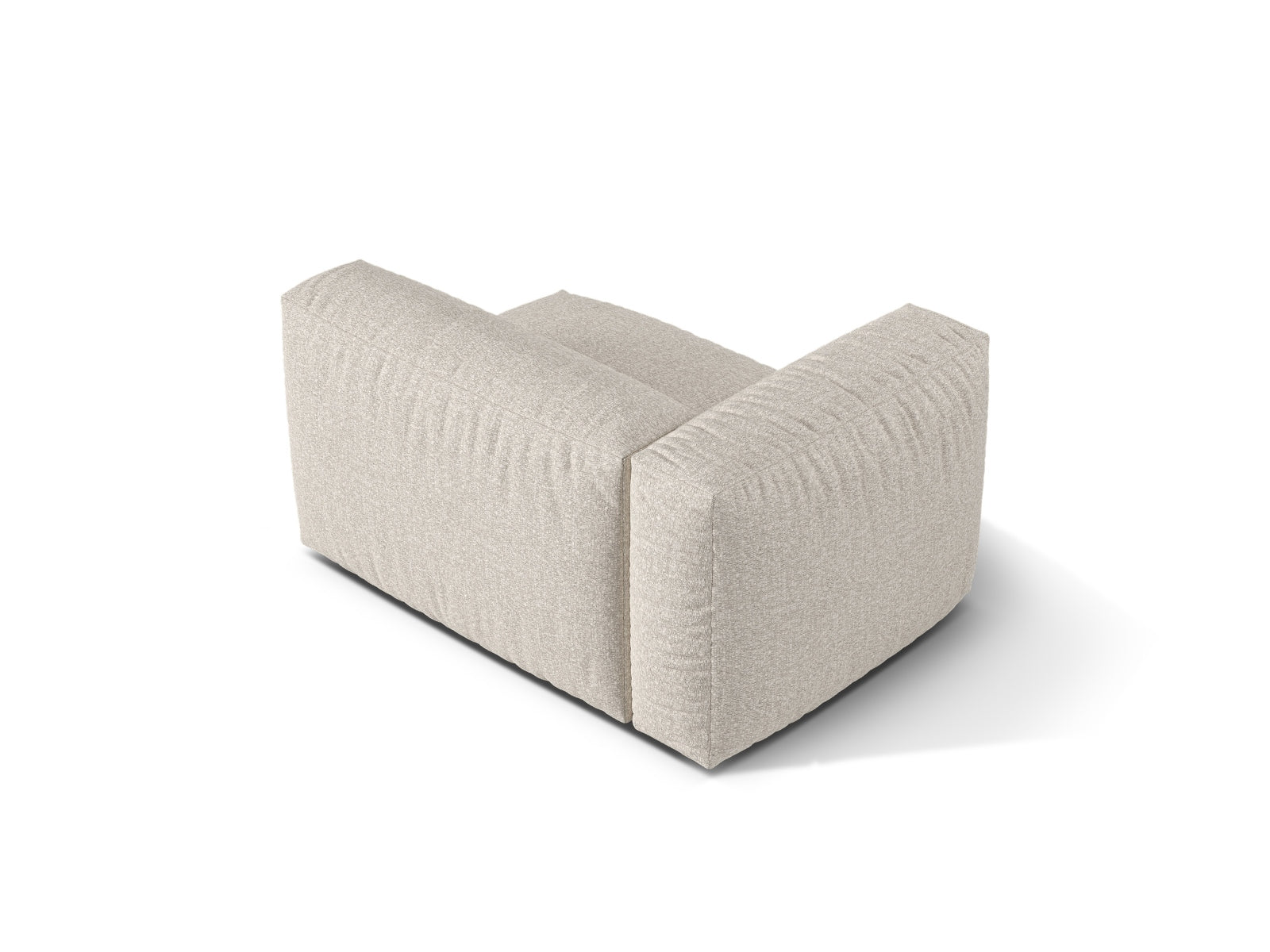 Elegantes 1-Sitzer Sofa Martina Wide links von Micadoni in Beige, perfekt für moderne Wohnkonzepte und gemütliche Entspannung.